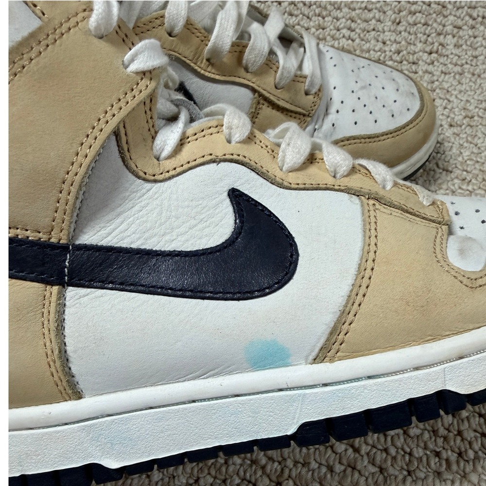 Nike Dunk High PRM Sesame Shoes Womens 7.5 White/Tan DX2044-101 Trainer Sneakers - Picture 5 of 10